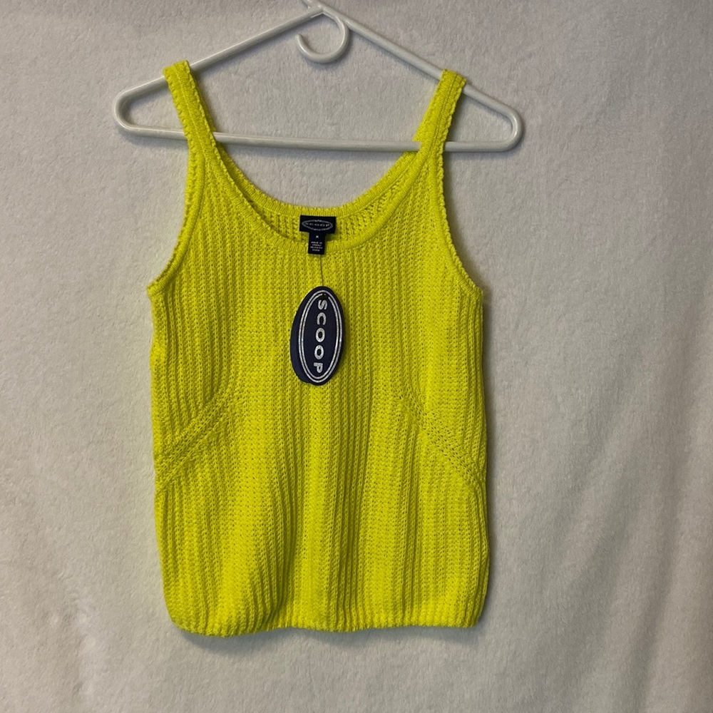 Scoop Strappy Sweater Tank Top